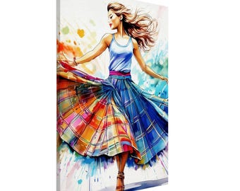 Canvas Scottish Country Dancer