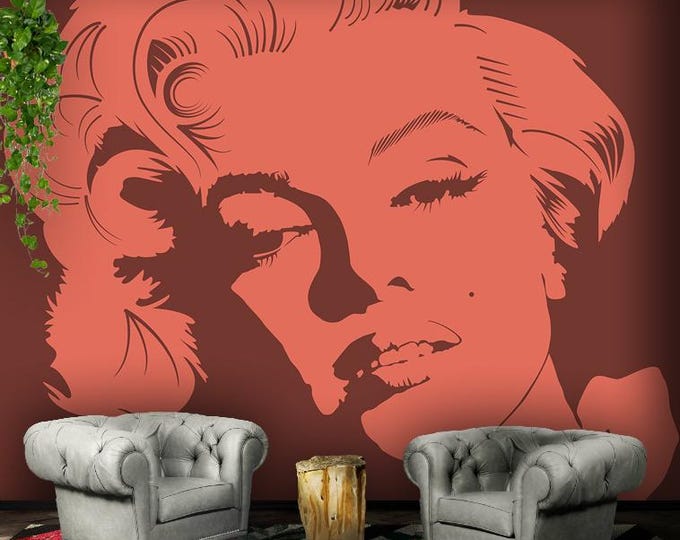 Wallpaper Mural "Marilyn" - Terracotta - Self Adhesive Canvas Wallpaper