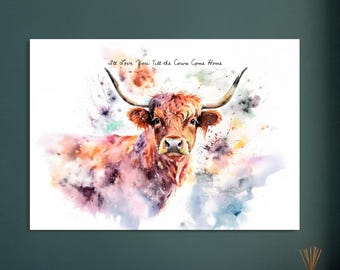 Custom Made Hairy Cow Artwork - Personalize Your Own Art | Farmhouse Style Collection