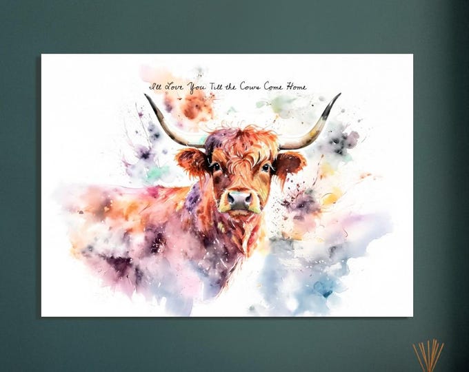 Custom Made Hairy Cow Artwork - Personalize Your Own Art | Farmhouse Style Collection