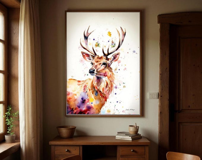 Art Print "The Legendary Stag", Wildlife art - UK Heritage Art, British Art