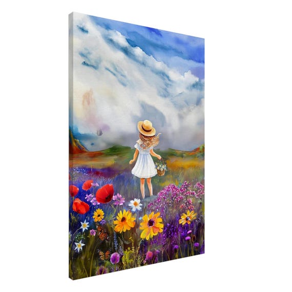 Flower Girl Canvas Print: Colors of Scotland Art