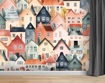 Canvas Wallpaper British Homes - Self Adhesive Wallpaper for England, Scotland, Wales & Ireland