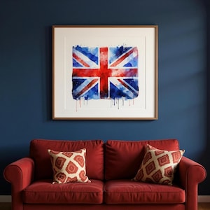 Union Jack Flag Art, British Heritage, UK Home Wall Decor, Matte Paper Poster, National Symbol, Matte Paper Poster