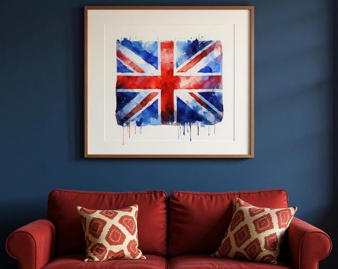 Union Jack Poster: UK Heritage Art, Matte Finish