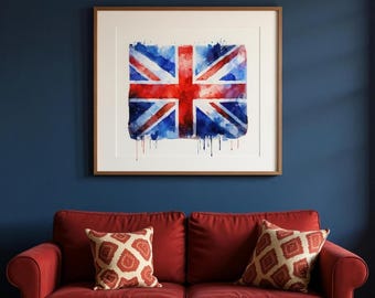 Framed Union Jack Print: British Heritage Art, Ready to Hang