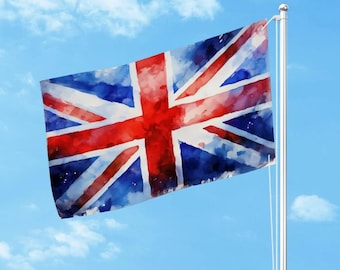 Heavy-duty, Hand Drawn Union Jack Flag Design, Three-Layer Outdoor Flag of the UK. Double Sided. 36"x24" / 92x61 cm | Raise the Colours