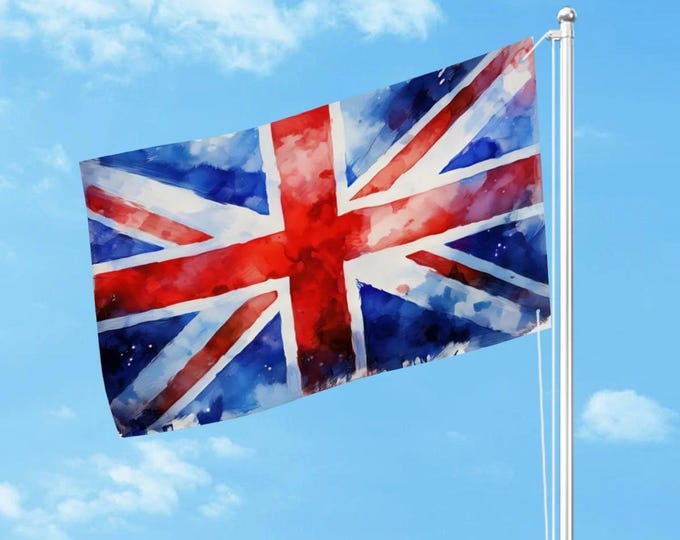 Heavy-duty, Hand Drawn Union Jack Flag Design, Three-Layer Outdoor Flag of the UK. Double Sided. 36"x24" / 92x61 cm | Raise the Colours