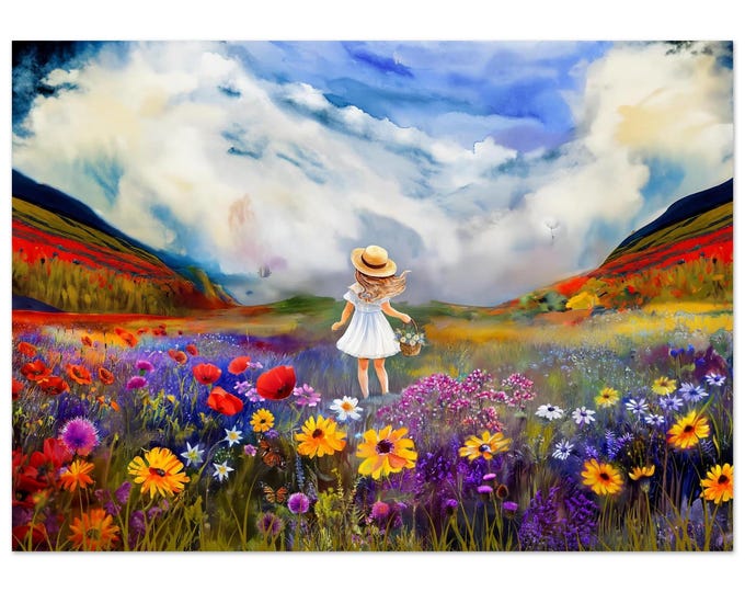 Matte Paper Poster Colors Of Scotland: Flower Girl