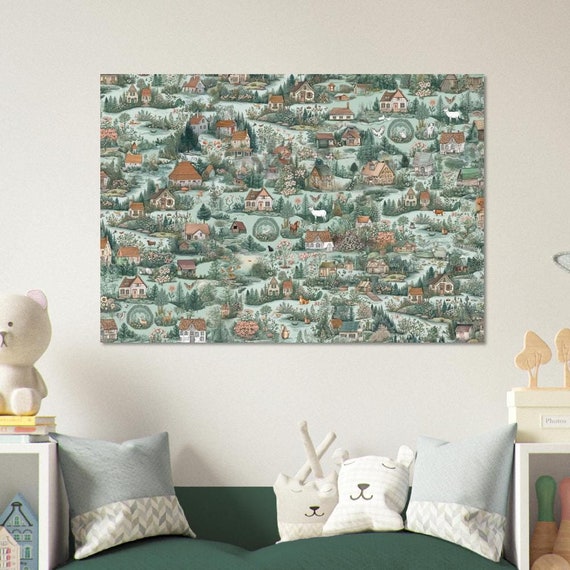 Fine Art Poster Scottish Cottages - William Morris Inspired giclée art print