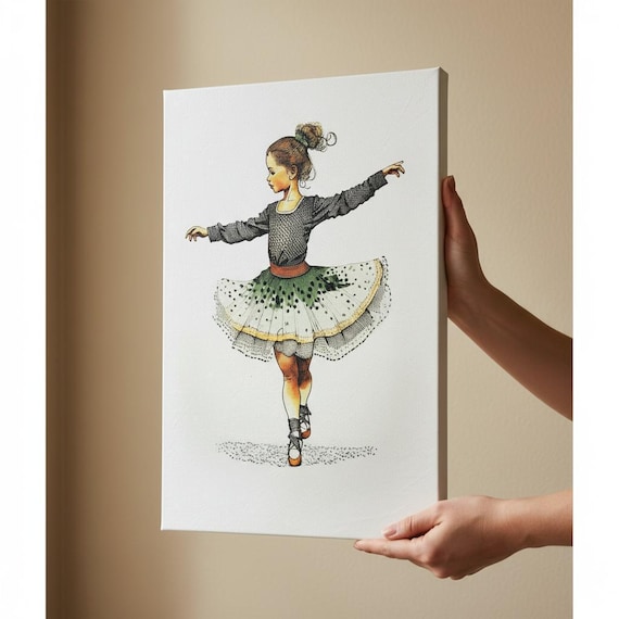 Irish Line Dancing Canvas Print - UK Heritage Art - British Home Decor