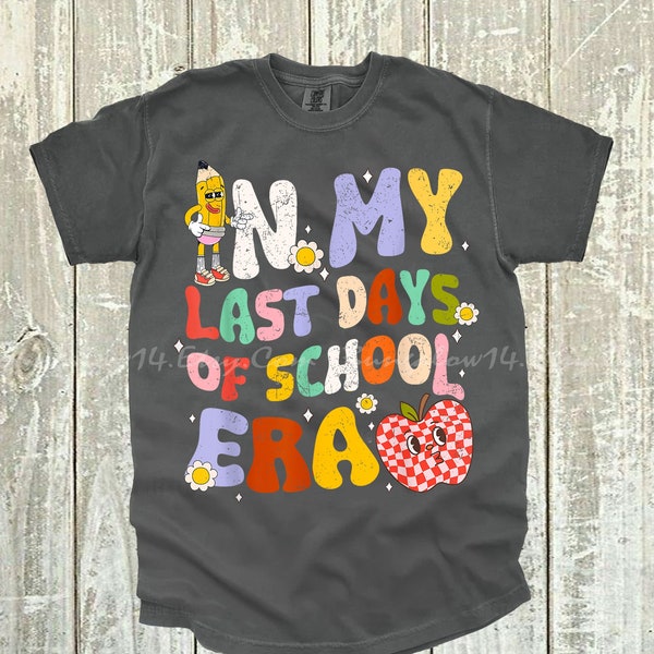 In My Last Day Of School Era Teacher student end of school t-shirt, Teacher Appreciation Tee, Summer Break Shirt For Student