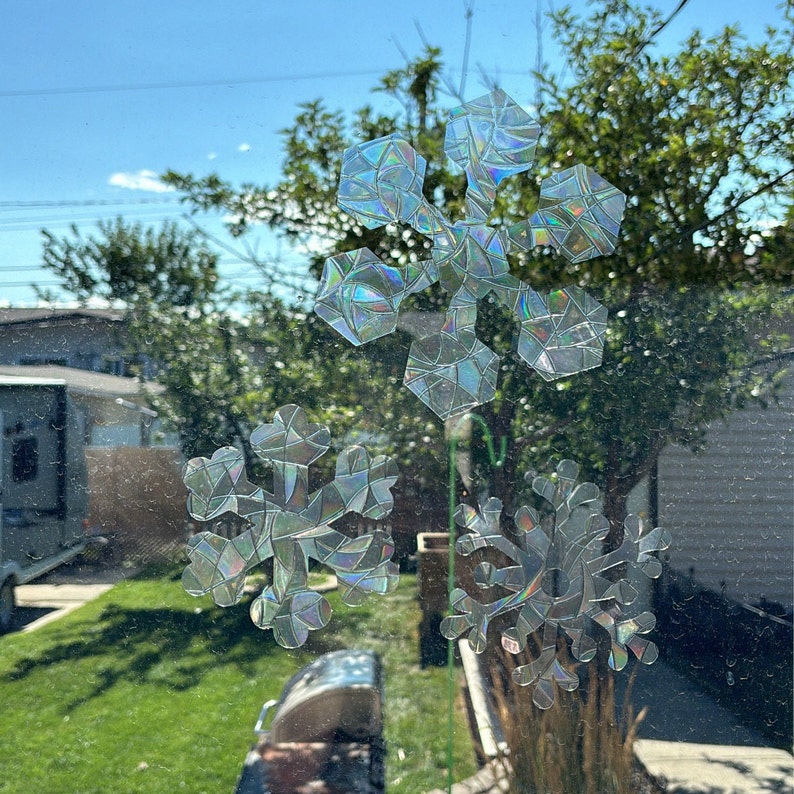 Winter Window Clings Reusable Vinyl Sun Catcher Stickers for Snowflake