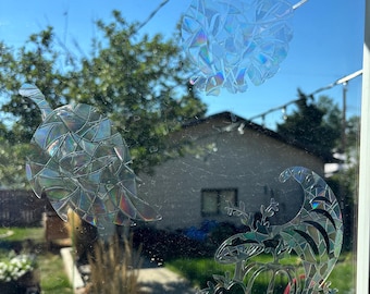 Adornos para ventanas de Acción de Gracias: Atrapasueños reutilizables, decoración para el Día del Pavo