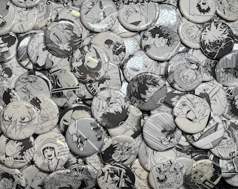 ANIME, MANGA, Academy of Hero&#39;s Random Set Manga Buttons (5, 10, 20)