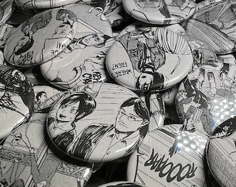 ANIME, MANGA, FANTASY Strike on Giants Random Set Manga buttons (5, 10, 20)