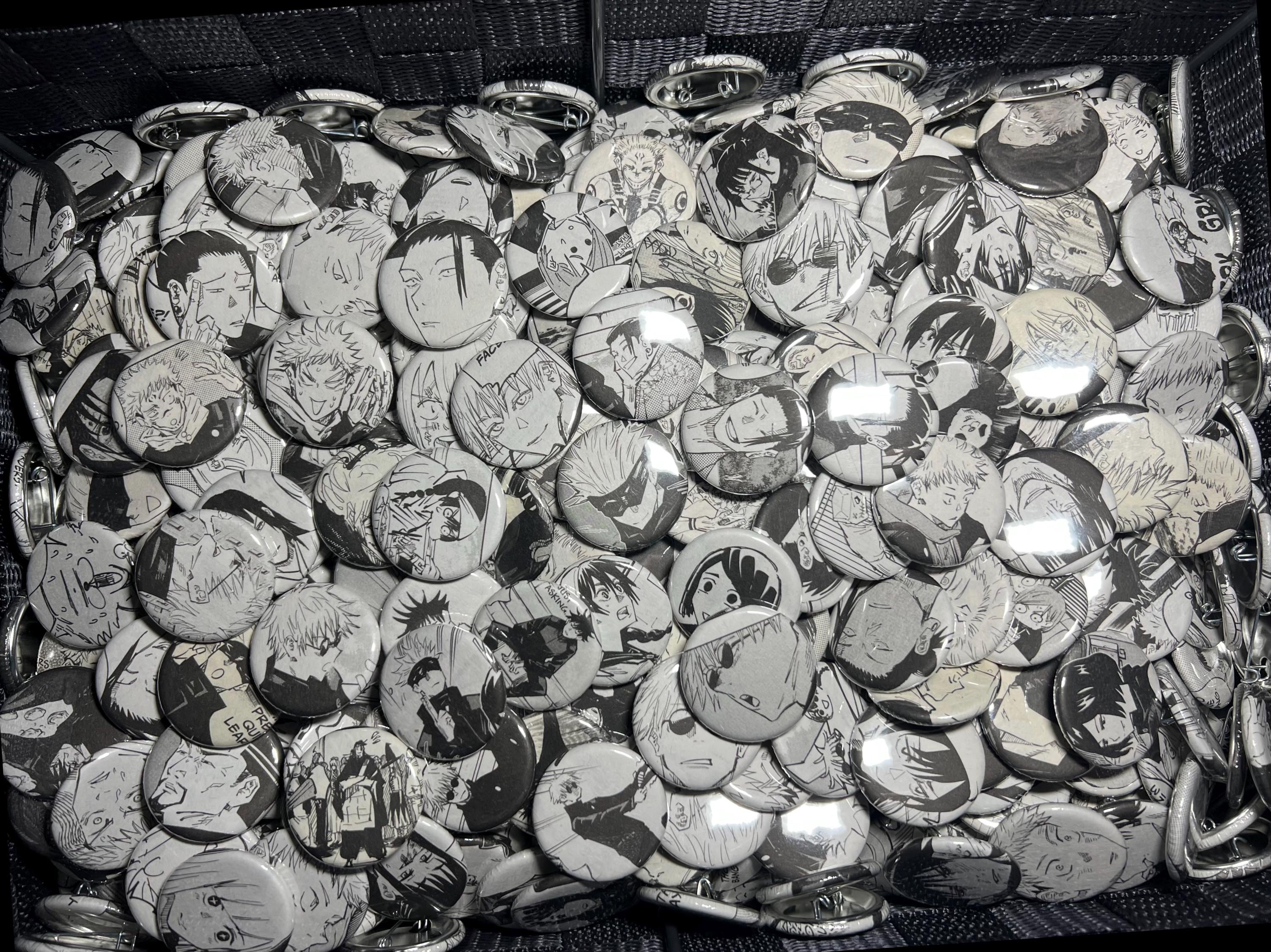 ANIME, MANGA, Fantasy BJJ Kasien Random Manga Button Sets ( 5, 10, 20)