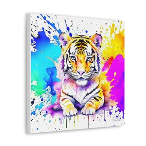 Baby Tiger Nursery Wall Decor Colorful Nursery Decor Nursery Wall Art Nursery Print Nursery Colorful Animal Wall Art Baby Animal Nursery