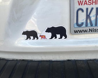 Mama Bear Papa Bear Autism Awareness Sticker, Customizable, Autism Gift, Autism Theme Gift, Holiday Gift, Gift for Mom, Personalize Sticker