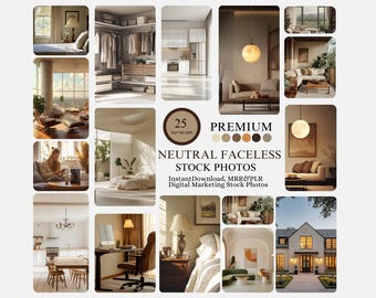 Zdjęcia stockowe neutralnych dekoracji wnętrz: Faceless Reels, PLR (pobieranie cyfrowe)