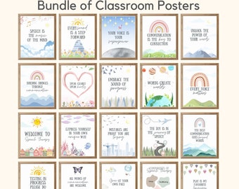 20 affiches motivantes en classe pour les enseignants, décoration murale encourageant les affirmations positives inclusives