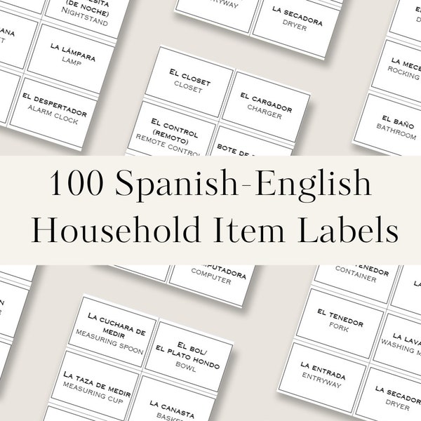 Household Items Labels Etsy