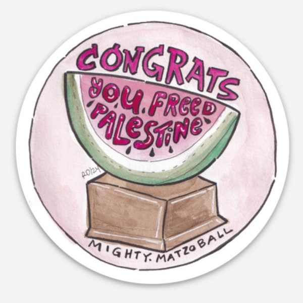 Watermelon Fight Antisemitism Israel Jewish Pride Sticker