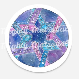 Proud Jews Israel Chai Fight Antisemitism Israel Jewish Pride Sticker
