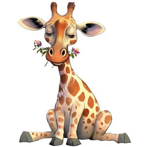Quirky Giraffe Clipart Funny Safari Animals Commercial Use Giraffe Whimsical Bundle Watercolour Art Fantasy Junk Journaling Scrapbooking Kit