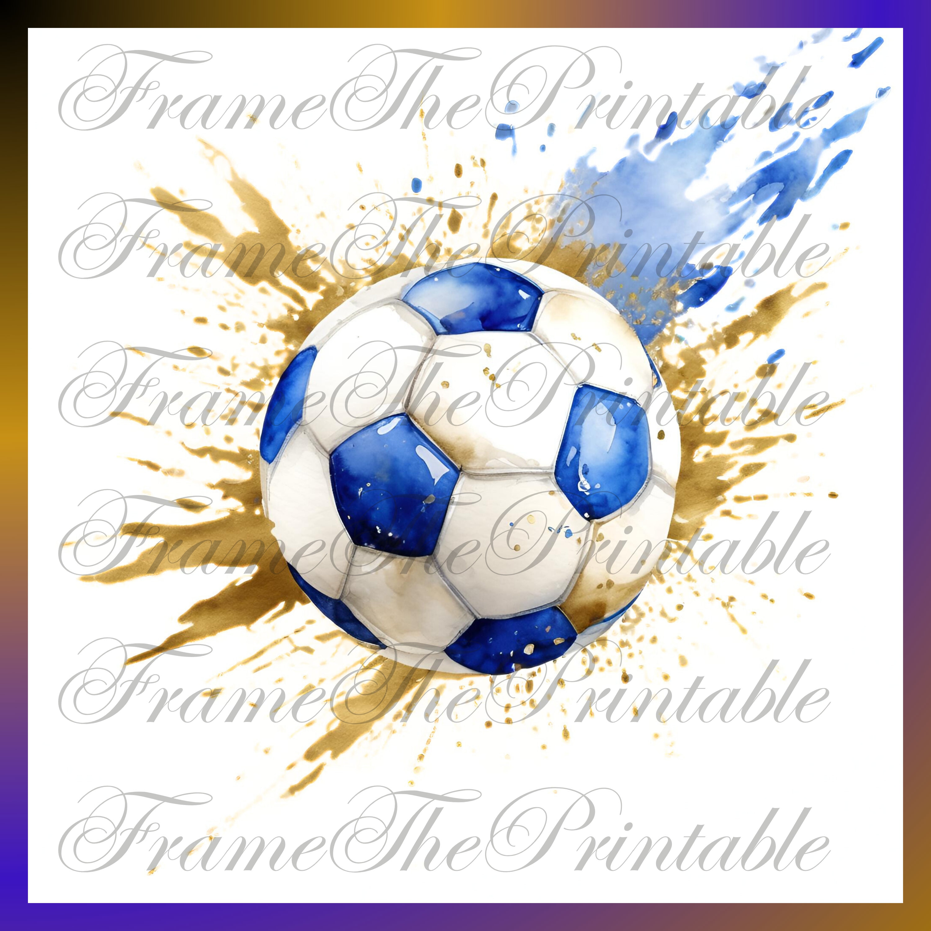 12 Soccer Ball Clipart, Football Illustration, Watercolour Sport