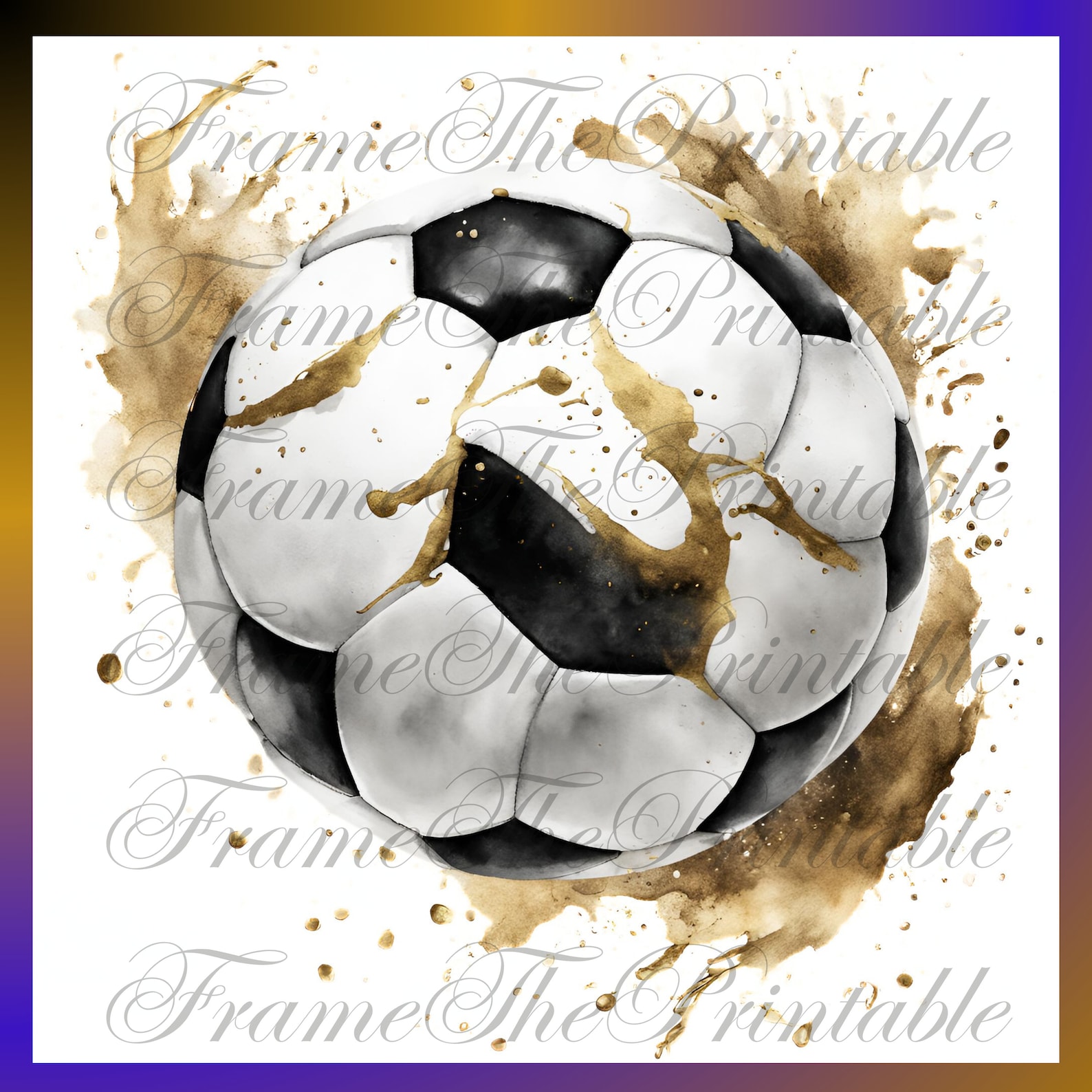 12 Soccer Ball Clipart, Football Illustration, Watercolour Sport