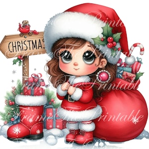 Little Cute Santa ClausTransparent Hintergrund Weihnachten 14 Bild für Karten machen Kommerzielle Nutzung Hohe Qualität Clipart Fantasy Journal Craft