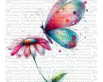 15 Whimsical Butterfly Clipart, Nursery Floral Wall Decor, Digital Art For Stickers, Scrapbooking and Journaling Set, High Resolution PNG