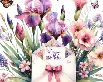 Boofle Biglietto Di Auguri Per Fidanzata Con Busta - Design Carino Con Boofle Che Tiene Un Mazzo Di Fiori E Dettagli In Lamina Di Rame