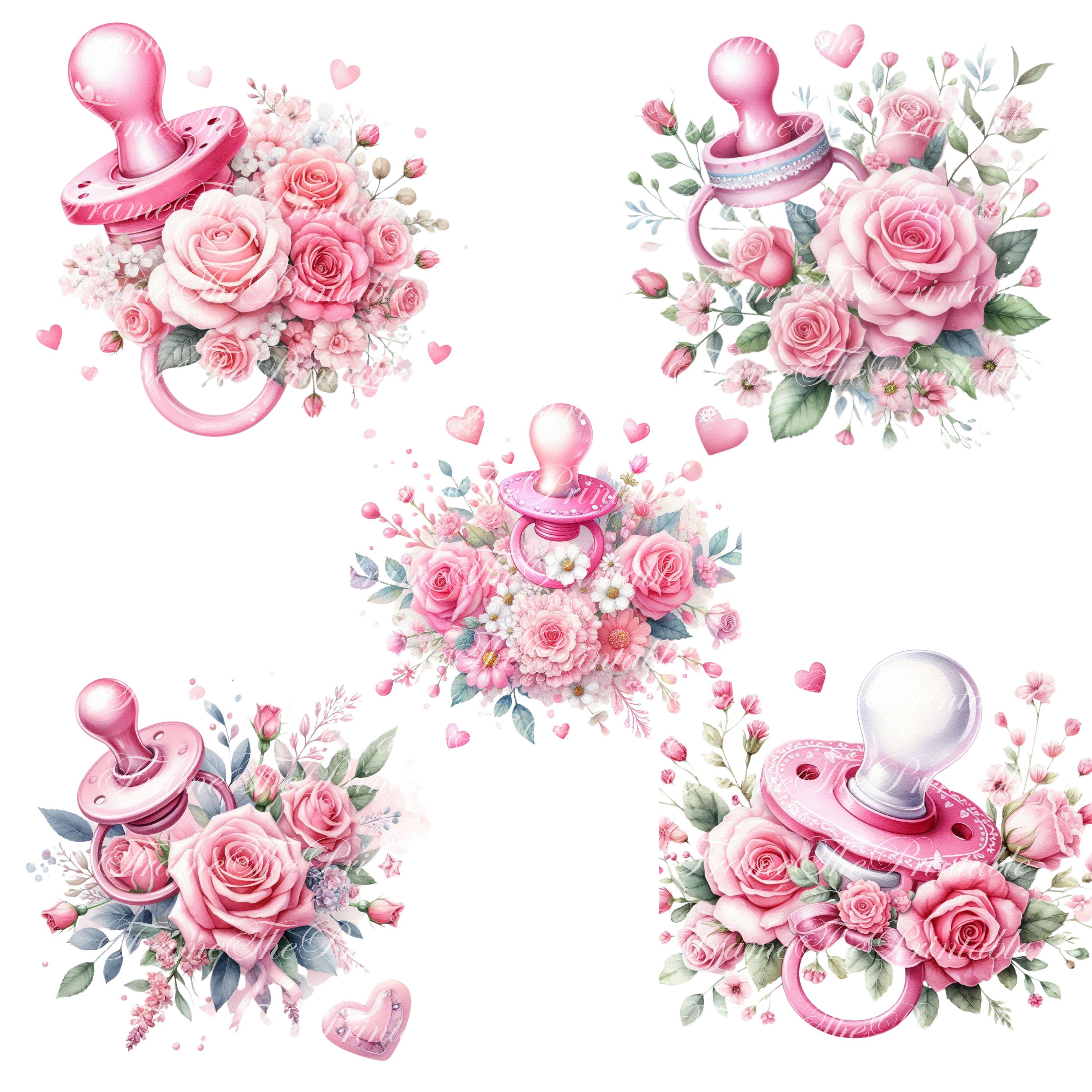 Pink Baby Dummy Pacifier Baby Shower Baptism Christening 14 Images ...