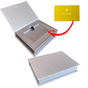 10 Boxes - Magnetic Gift Card Boxes - Matte Pewter