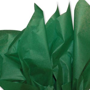 Made in USA - 480 Sheets - Festive Green Tissue 20&quot; x 30&quot; Sheets - 100% Recycled