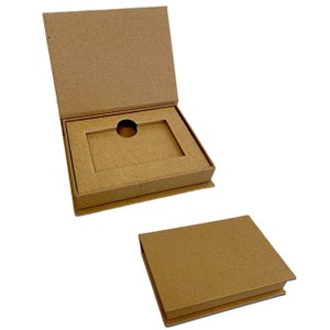 10 Boxes - Magnetic Gift Card Boxes - Natural Kraft