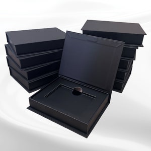 10 Boxes -  Magnetic Gift Card Boxes - Matte Black