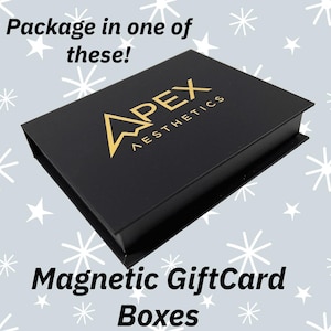 100 Boxes - Custom Printed Magnetic Gift Card Boxes - Black
