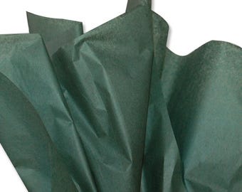 Made in USA - 480 Sheets - Forest Green Tissue 20" x 30" Sheets - 100% Recycled