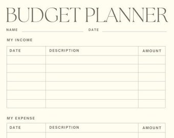 Monthly Budget Planner