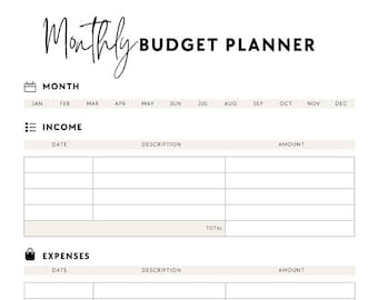 Monthly Budget Planner