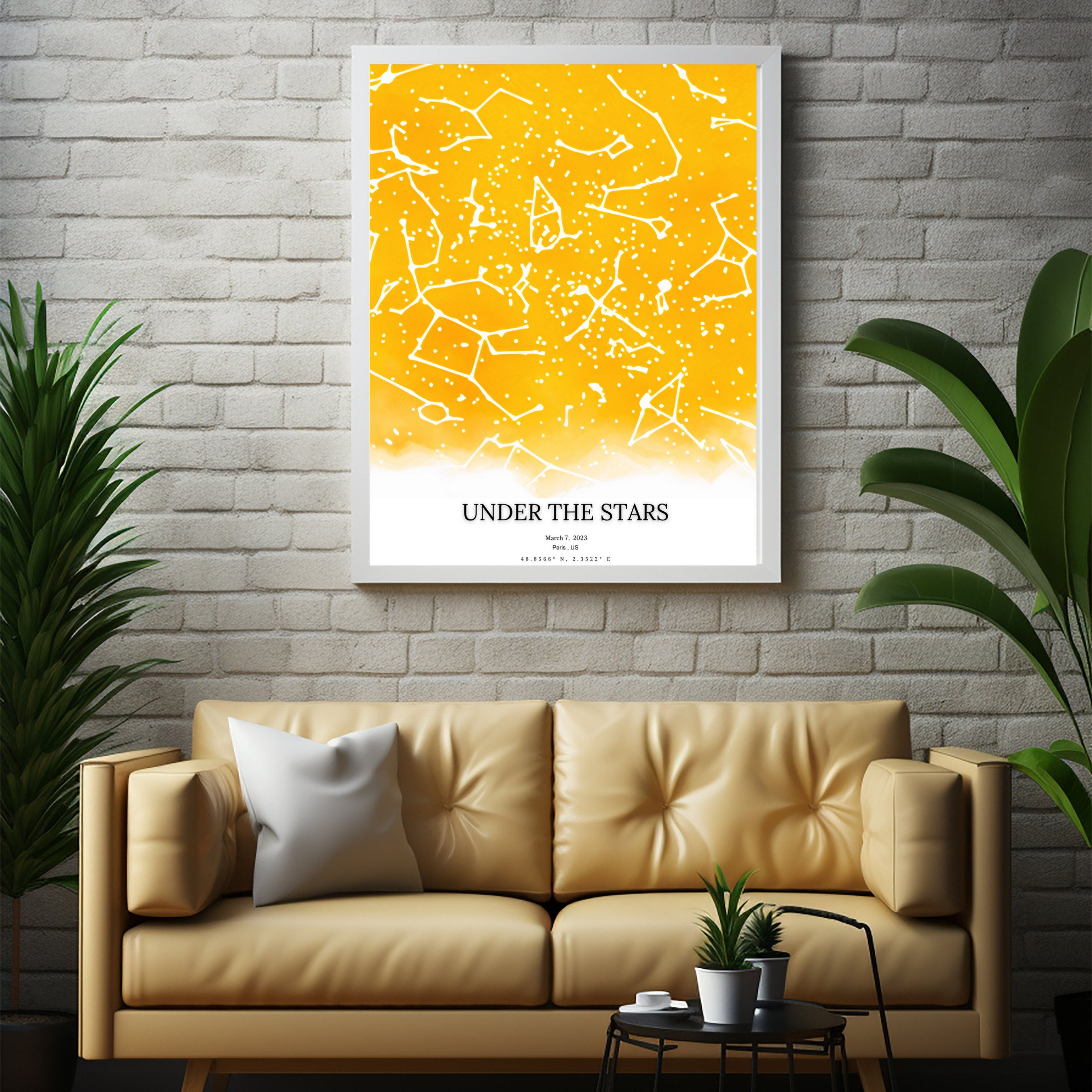 Night Sky Map Custom Star Map Print Sky Map Star Map by Date First Anniversary Gift the Night We ...
