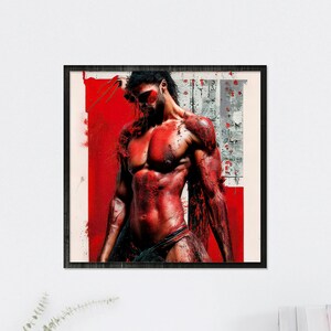 Digital Download, Portrait Mix Media Artwork, Perfect for Wallpapers and Laptops, Printable Art