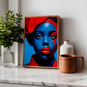 Digital Download, Portrait Mix Media Artwork, Perfect for Wallpapers and Laptops, Printable Art