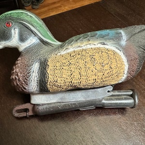 Vintage Sport-Plast Carry Lite Plastic Wood Duck Decoy ITALY Green Head