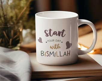 Bismillah Morning Mug, Islamic Gift, Eid gift, Ramadan gift, Islamic Mug, Muslim gift
