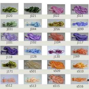40 Colors Silk Ribbon 2,4,7,13,20,25,32mm 100 % Pure Silk Ribbon ...