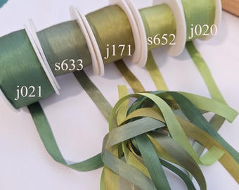 Silk ribbon 10mm, 100 % Pure Silk, Ribbon embroidery, Hand embroidery